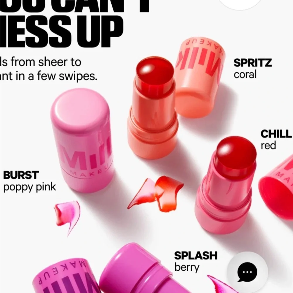 Chill Milk Makeup Cooling Water Jelly Tint Burst : Poppy Pink Blush + Lip Stain
